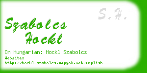 szabolcs hockl business card